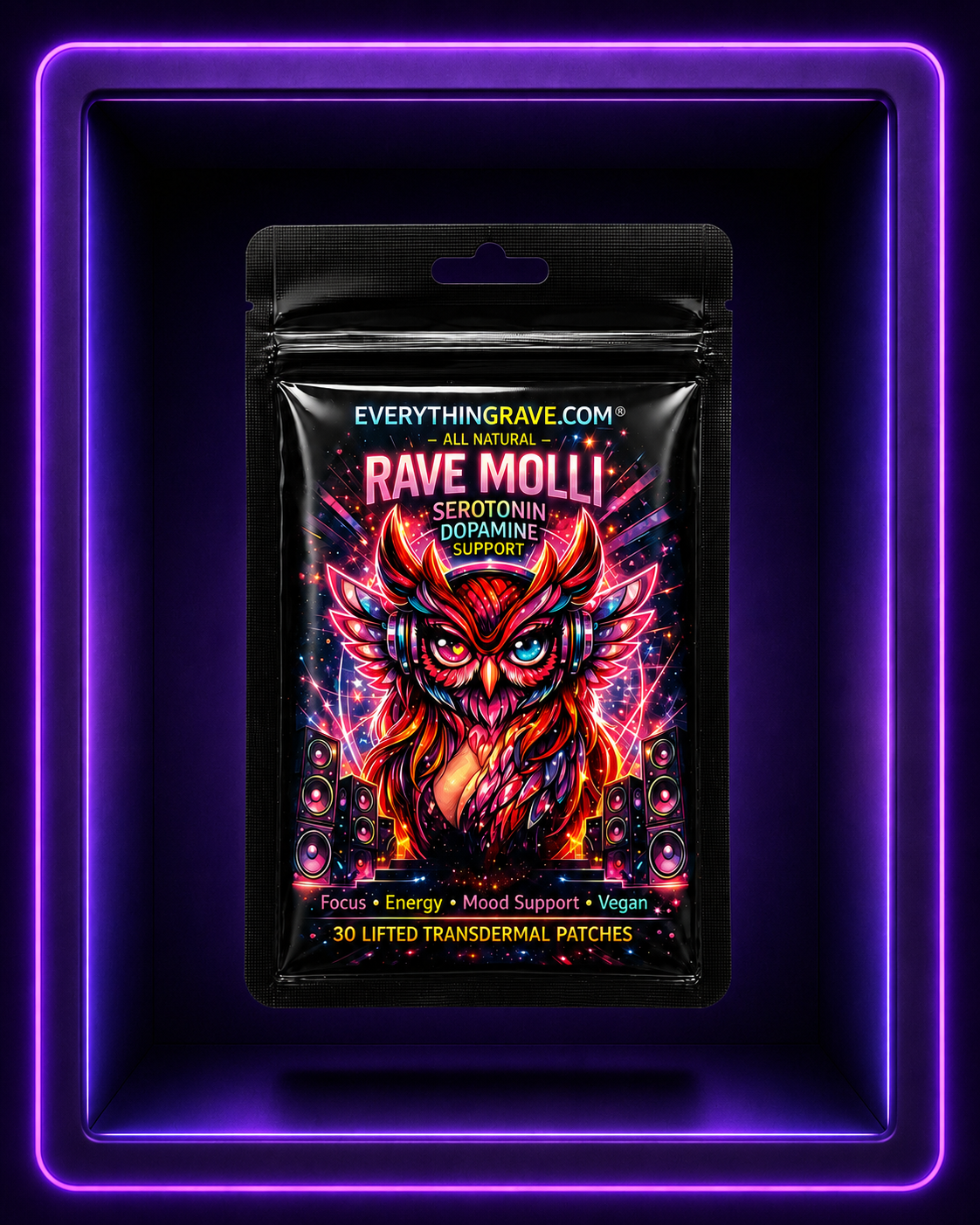 Rave Molli · Mood & Energy Support Patch · 30 Pack