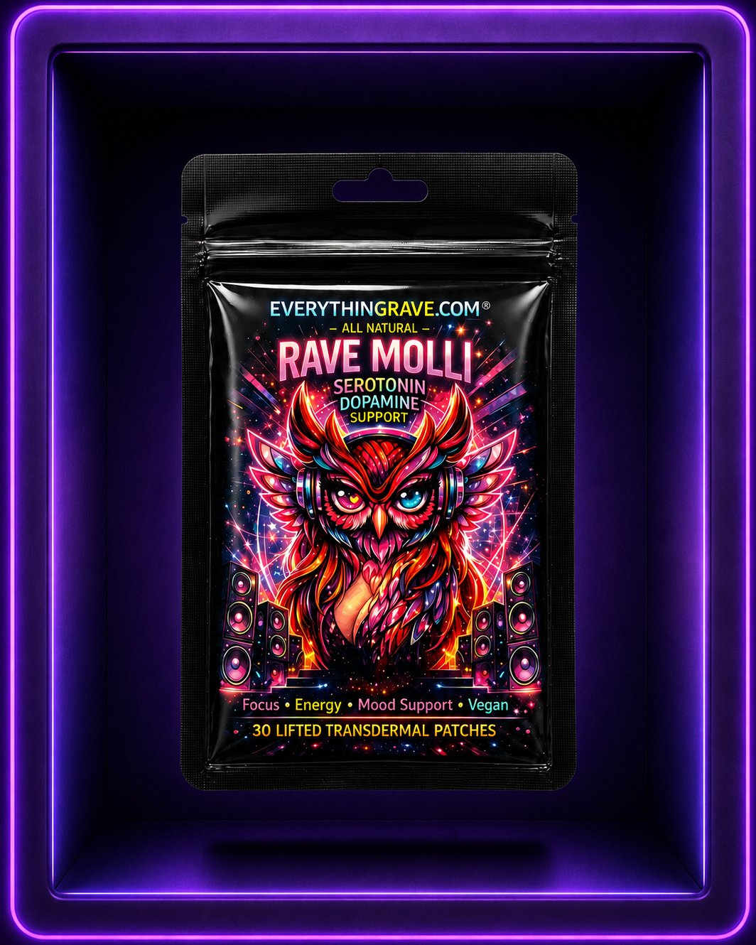 Rave Molli · Mood & Energy Support Patch · 30 Pack