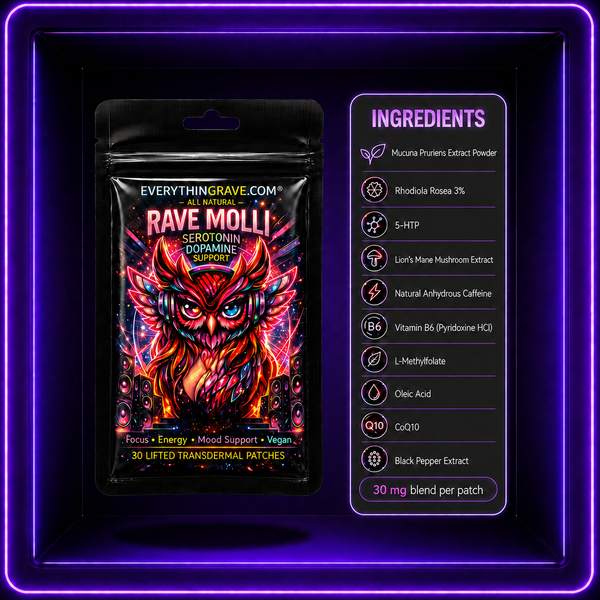 Rave Molli · Mood & Energy Support Patch · 30 Pack