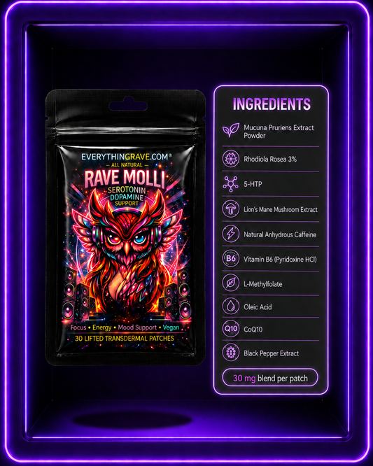 Rave Molli · Mood & Energy Support Patch · 30 Pack