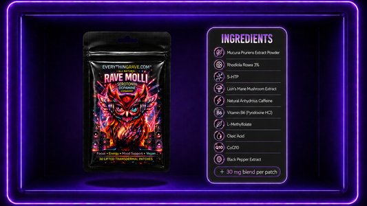 Rave Molli · Mood & Energy Support Patch · 30 Pack