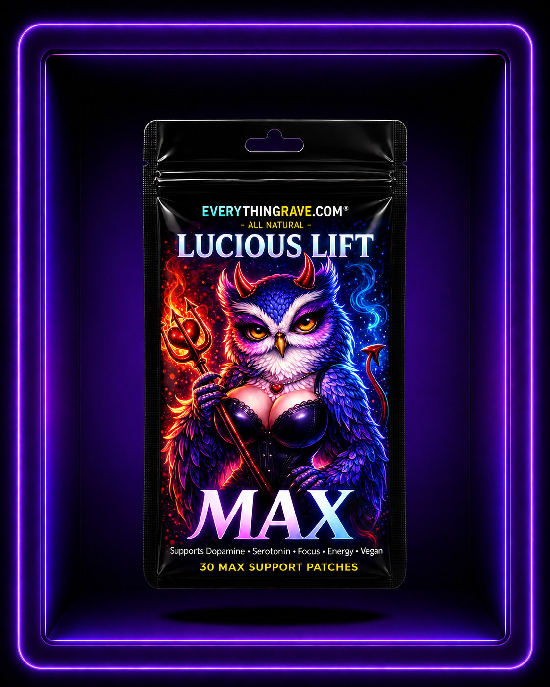Lucious Lift · Mood & Energy Support Patch · 30 Pack