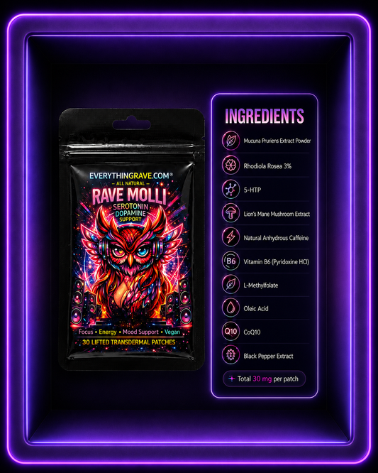 Rave Molli · Mood & Energy Support Patch · 30 Pack