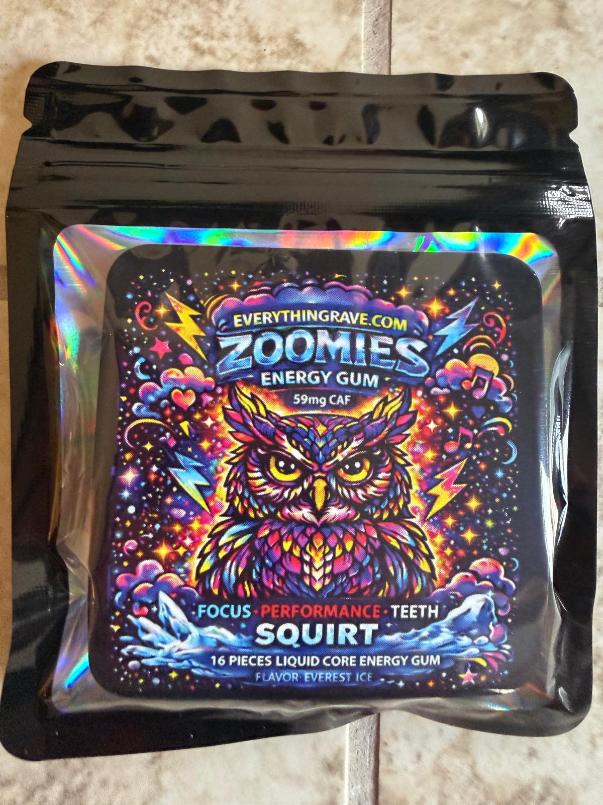 Sample Zoomies LIquid Core Energy Gum Pack (2 pieces)