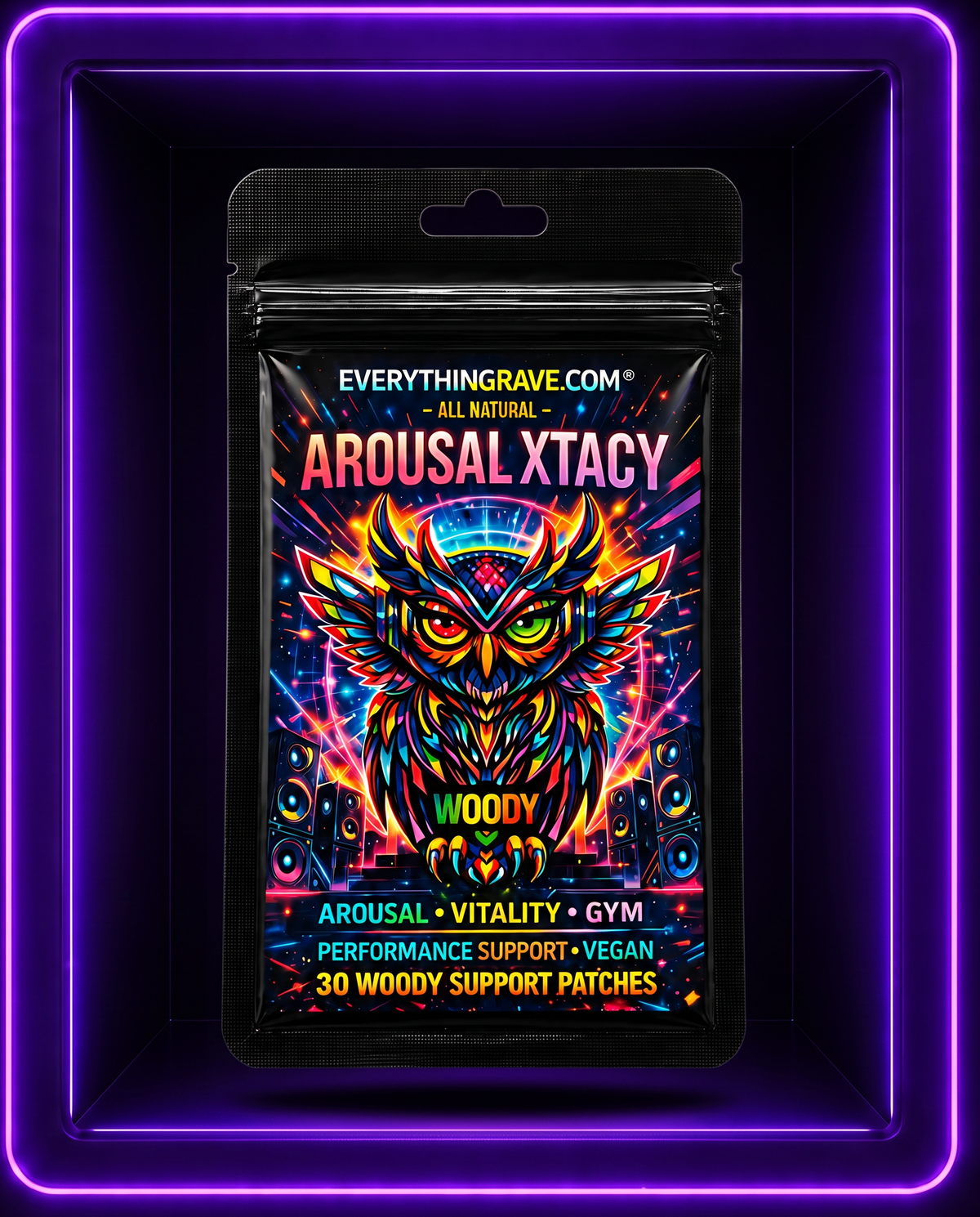 Arousal Xtacy · Blood Flow & Vitality Support Patch · 30 Pack